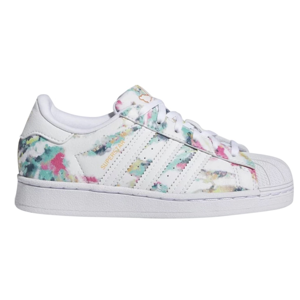 Adidas Kids All day I Dream About Summer Watercolor Superstar Sneakers